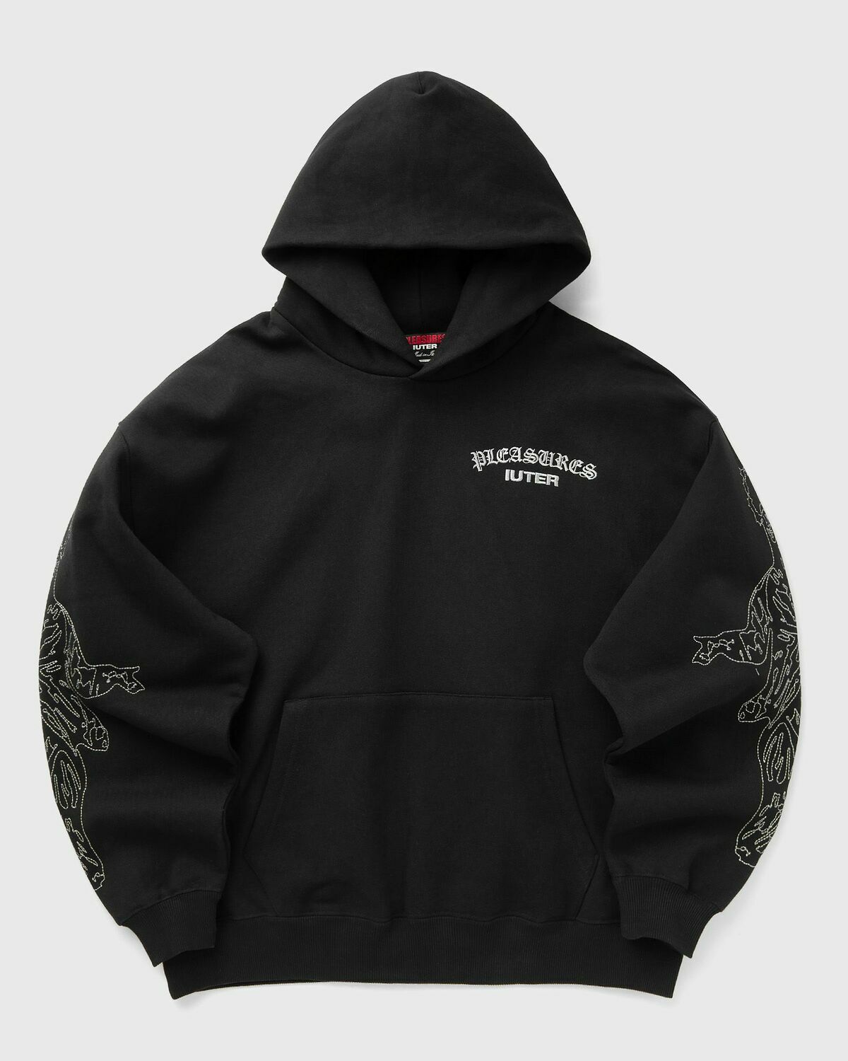 Pleasures X iuter ANDREA HOODIE Black Mens Hoody