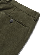 CARUSO - Slim-Fit Cotton-Blend Corduroy Trousers - Green