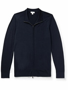 Sunspel - Merino Wool Zip-Up Cardigan - Blue