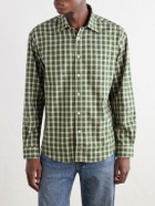 NN07 - Deon 5465 Checked Organic Cotton-Flannel Shirt - Green