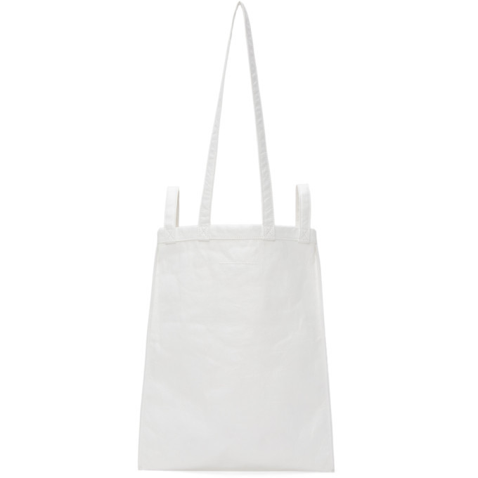 MM6 Maison Margiela White Small Berlin Tote MM6 Maison Margiela