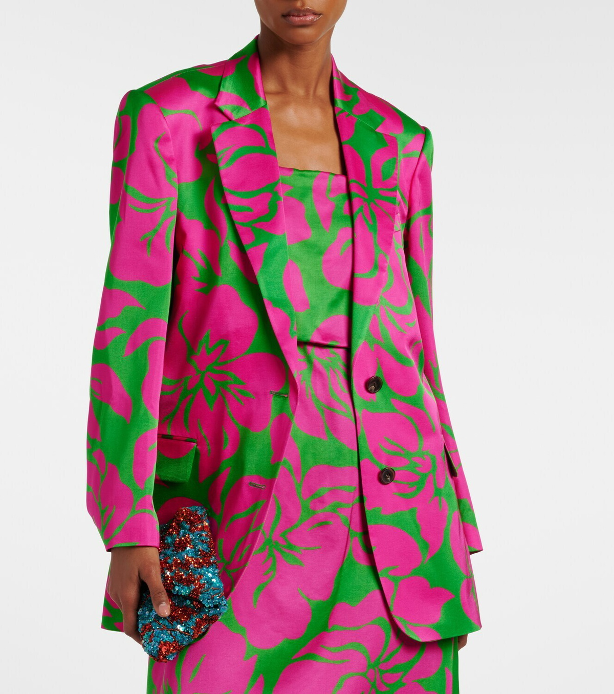 Dries Van Noten Floral satin blazer