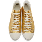 Saint Laurent Gold Bedford Mid-Top Sneakers