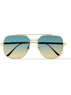 Cartier Eyewear - Gold-Tone Aviator-Style Sunglasses