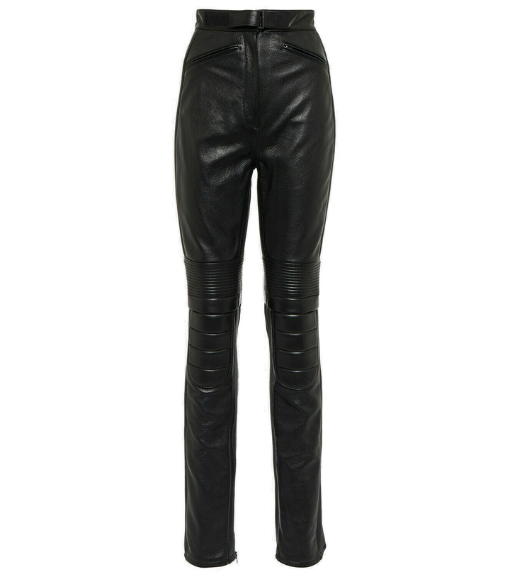 Photo: David Koma High-rise leather pants
