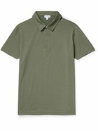 Sunspel - Cotton-Piqué Polo Shirt - Green