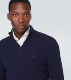 Polo Ralph Lauren Cable-knit cotton and wool half-zip sweater