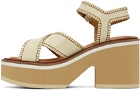 Clergerie Off-White Charline Heeled Sandals