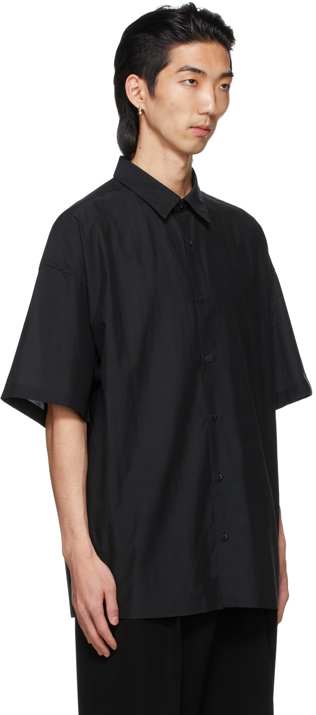 N.Hoolywood Black Half Short Sleeve Shirt N.Hoolywood