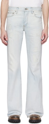 COÛT DE LA LIBERTÉ Blue Jimmy Crispy Rigid Flare Jeans
