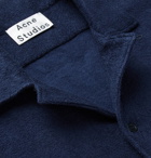 Acne Studios - Jef Camp-Collar Cotton-Terry Shirt - Navy