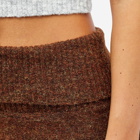 Danielle Guizio Women's Heart Scallop Mini Skirt in Cocoa