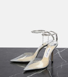 Jimmy Choo - Saeda 100 PVC and leather pumps