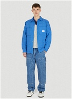 Quilted Fatigue Overshirt in Blue