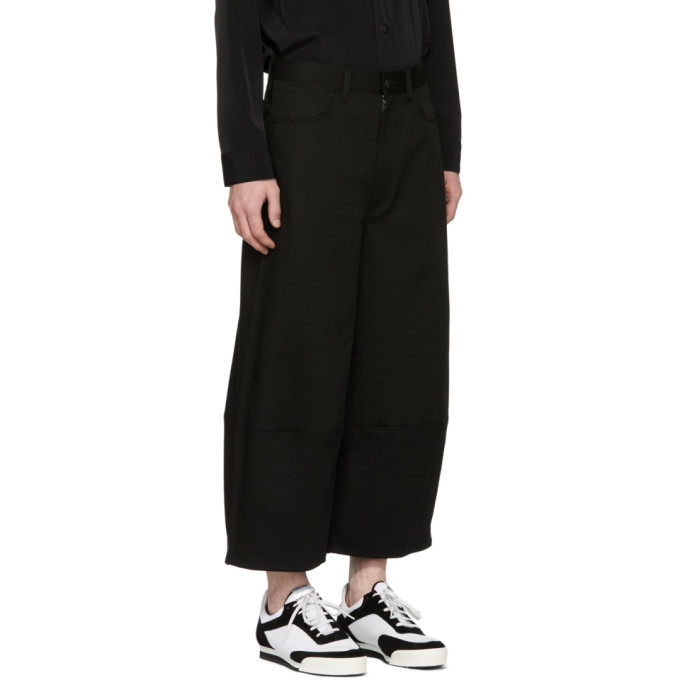 Lad Musician Black Wide Cropped Trousers