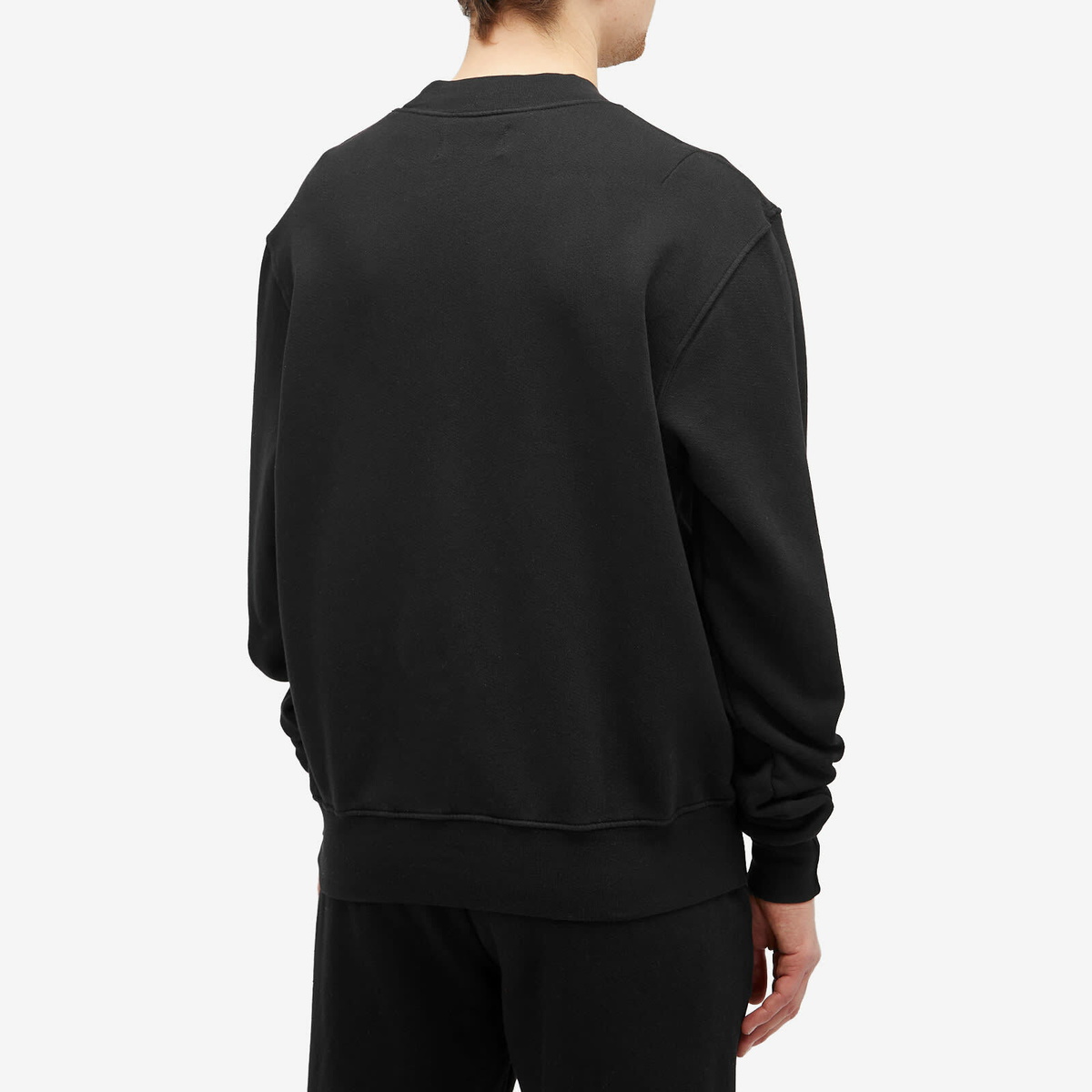 Les Tien Men's Heavyweight Banded Mock Neck Polo in Jet Black