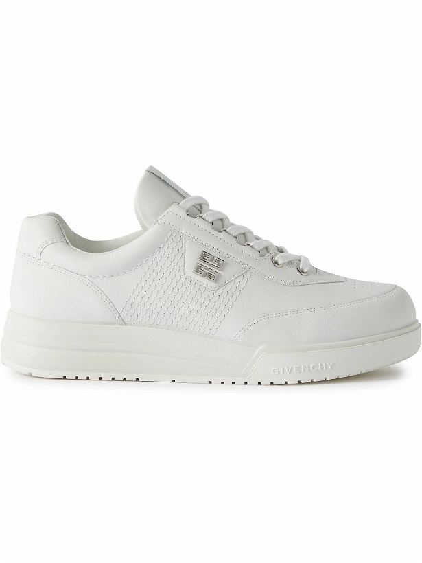Photo: Givenchy - G-4 Logo-Detailed Leather Sneakers - White
