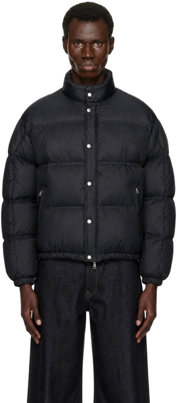 Photo: COOR Black Double Stitch Snap Button Down Jacket
