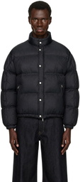 COOR Black Double Stitch Snap Button Down Jacket