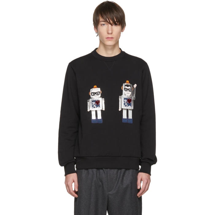 Photo: Dolce and Gabbana Black Robot Designers Sweatshirt
