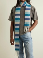 Acne Studios - Fringed Striped Alpaca-Blend Scarf