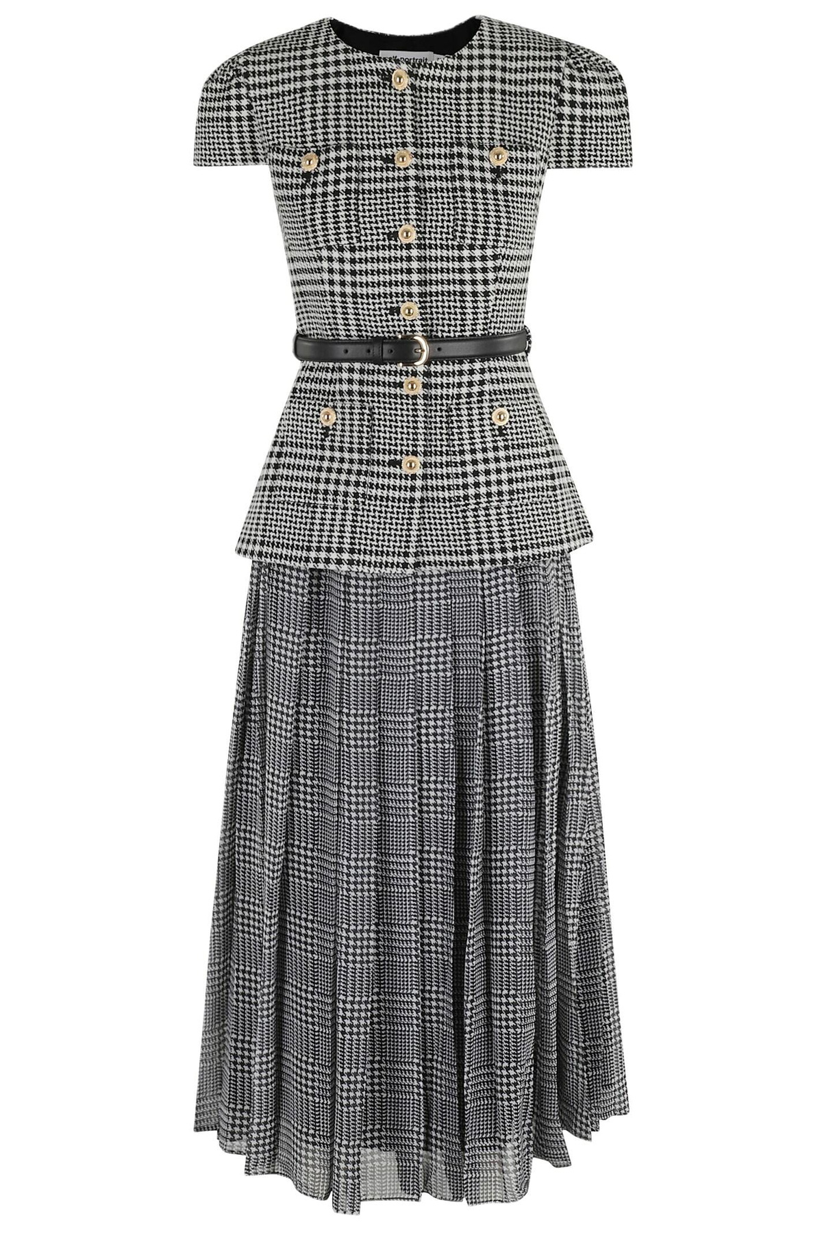 ワンピース SELF PORTRAIT SLEEVELESS PRINCE OF WALES CHECK MINI DRESS Sleeveless Prince Of Wales Check Mini Dress – self-portrait-US