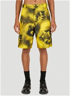 Re-Nylon Graphic Print Shorts in Yellow