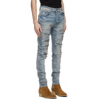 AMIRI Blue Bandana Thrash Jeans