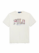 Polo Ralph Lauren - Logo-Appliquéd Embroidered Cotton-Jersey T-Shirt - Neutrals