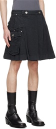 Dion Lee Black Cargo Miniskirt