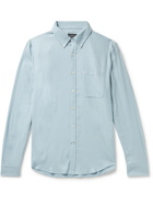 Club Monaco - Button-Down Collar Cotton-Flannel Shirt - Blue