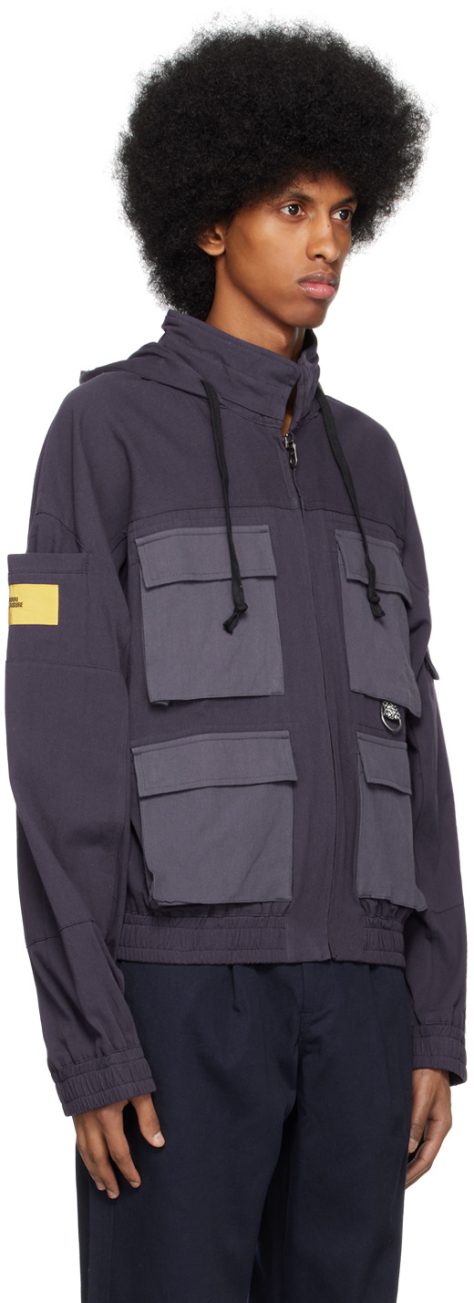 Double Rainbouu Navy Cargo Jacket