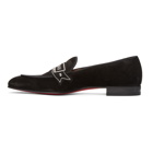 Christian Louboutin Black Magenile Loafers