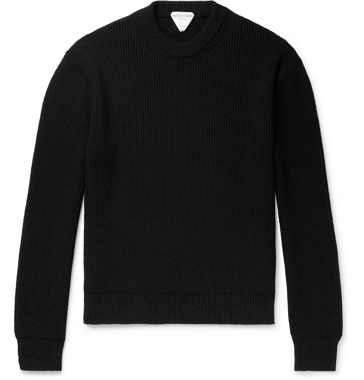 Photo: Bottega Veneta - Ribbed-Knit Sweater - Black