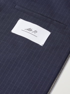 MR P. - Pinstriped Wool and Silk-Blend Blouson Jacket - Blue - XS