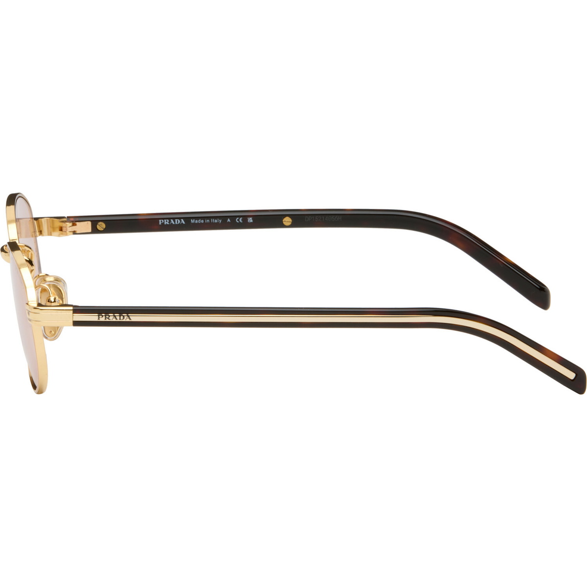 Prada Eyewear Gold Round Sunglasses