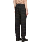 Issey Miyake Men Navy Wool Gradation Stitch Lounge Pants