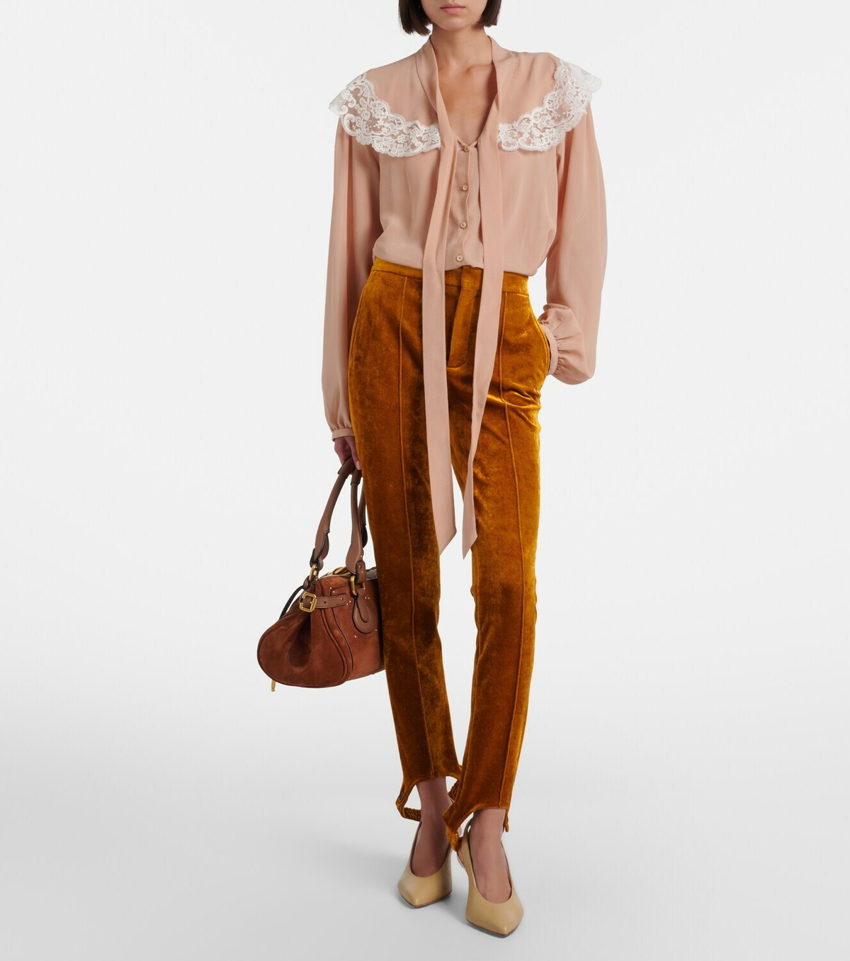 Chloé Velvet stirrup pants