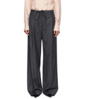 Róhe Gray Relaxed Soft Wool Trousers