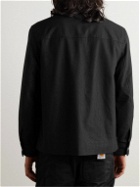 Saturdays NYC - Flores Metallic Pinstriped Felt Shirt Jacket - Black