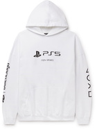 BALENCIAGA - PlayStation Printed Cotton-Jersey Hoodie - White