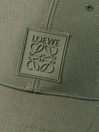 LOEWE - Logo-Appliquéd Cotton-Canvas Baseball Cap - Green