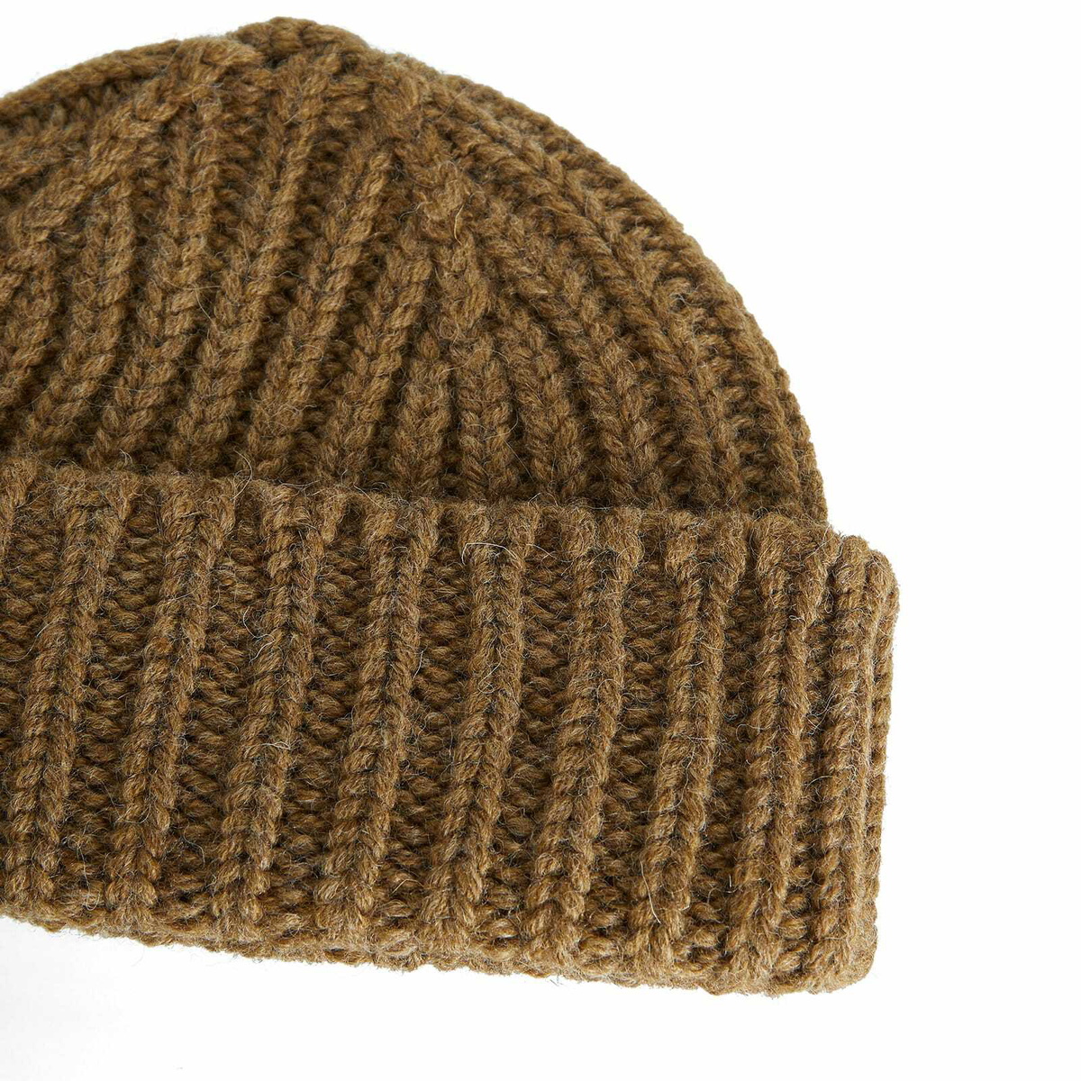 MHL by Margaret Howell Men's Chunky Rib Hat in Olive 