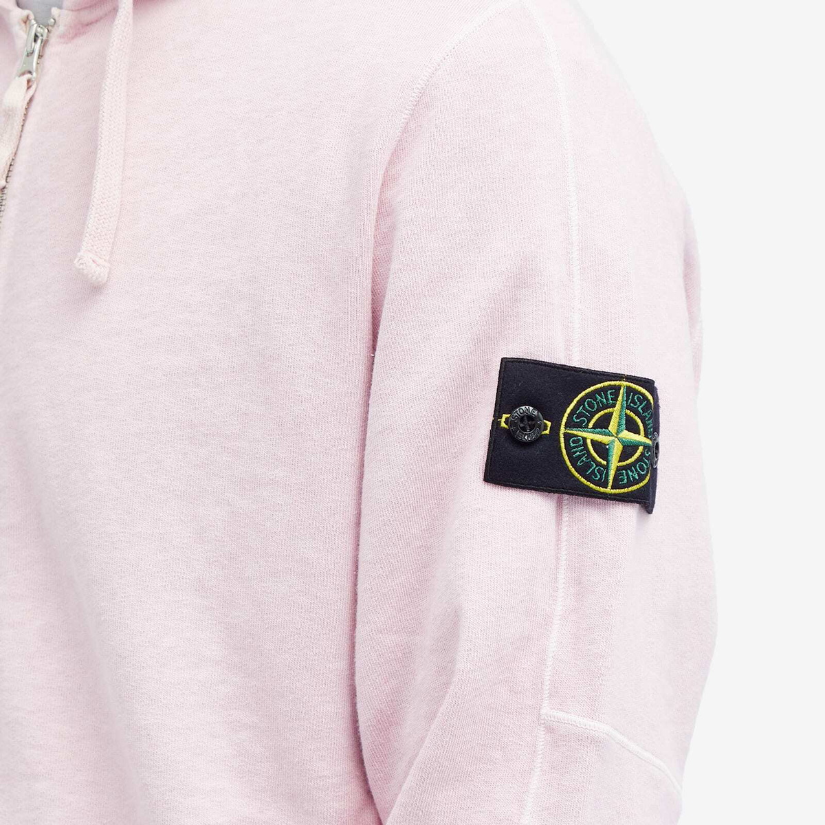 Stone Island Men's Garment Dyed Malfile Zip Hoodie in Pink