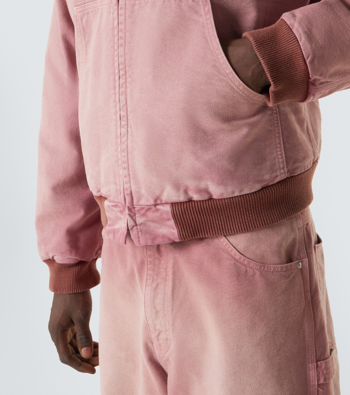 Auralee Cropped cotton hoodie