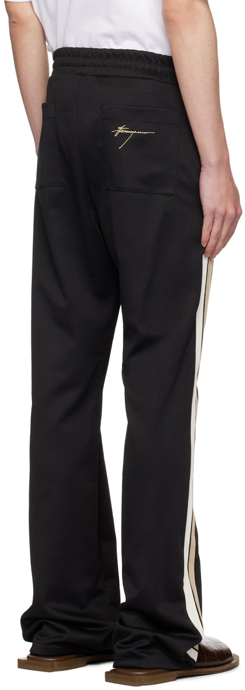 Ferragamo Black Sports Track Pants