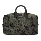 Alexander McQueen Green and Black Medium Holdall Camouflage Bag