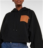 Loewe - Anagram cropped cotton hoodie