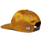 AMI - Logo-Appliquéd Satin-Twill Baseball Cap - Gold