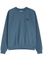 Vivienne Westwood Orb-embroidered Cotton Sweatshirt Denim